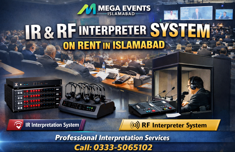 Mega Events Pvt. Ltd. Islamabad Offering RF and IR Interpreter Systems on Rent