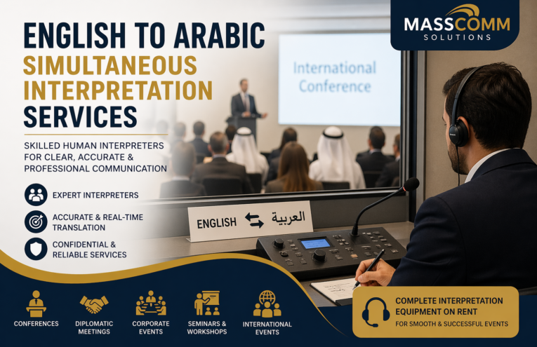 Arabic to English Simultaneous Interpretation Equipment Rental in Pakistan – MassComm Solutions