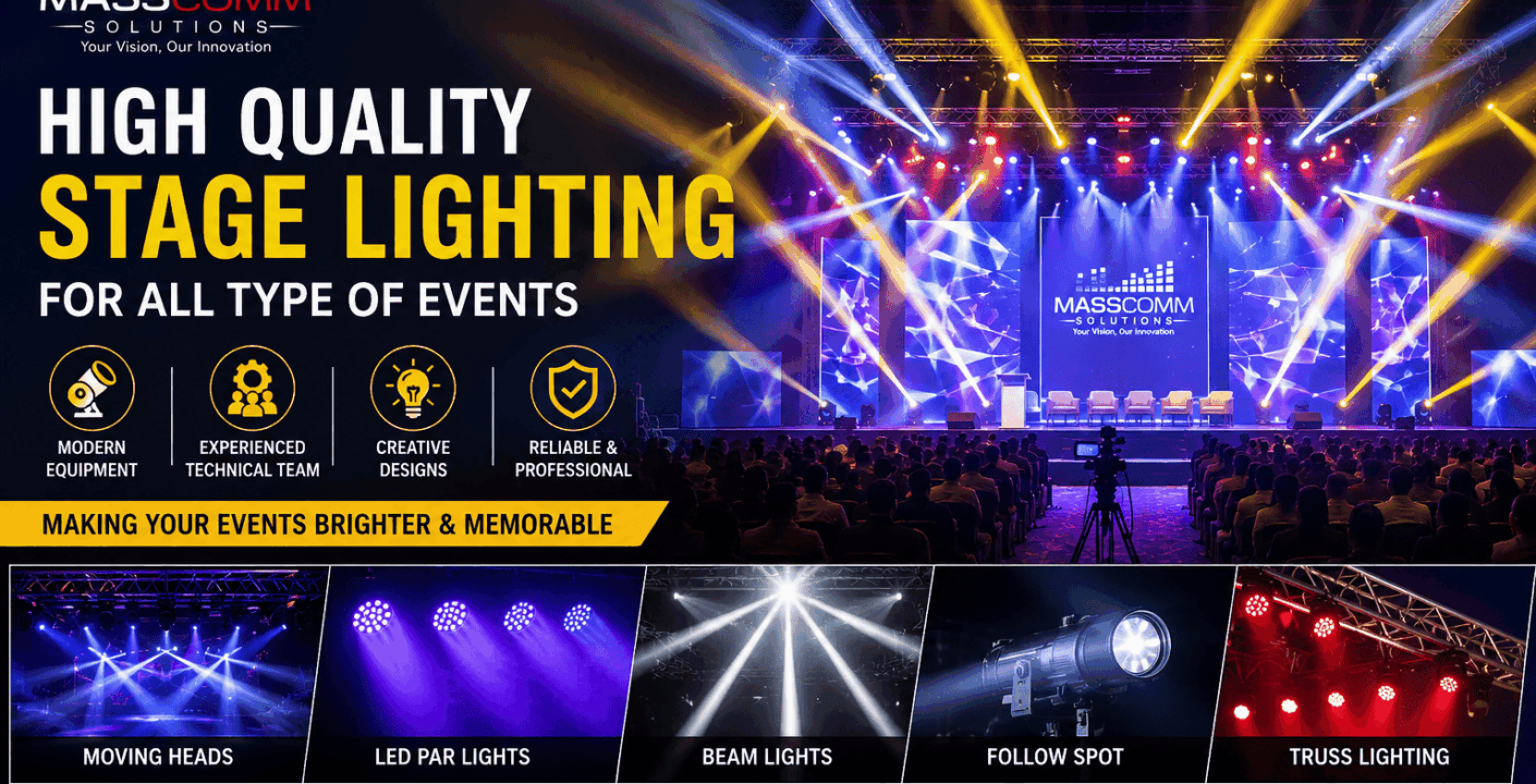 High Quality Stage Lighting Services in Islamabad by MassComm Solutions Pvt. Ltd.